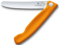 Victorinox Swiss Classic sklopivi nož za voće i povrće nazubljena oštrica, narančasti