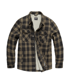 Vintage Industries Craft heavyweight sherpa jakna, bež karirana
