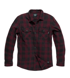 Vintage Industries Globe heavyweight flanelska košulja, bordo karirana