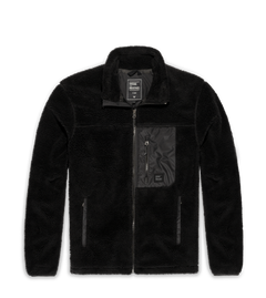 Vintage Industries Kodi flis pulover lined sherpa, crni