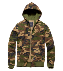 Vintage Industries Redstone pulover s kapuljačom, Woodland camo