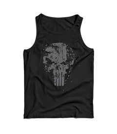 DRAGOWA Frank The Punisher muška majica bez rukava 160 g/m², crna
