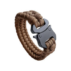 WARAGOD Avär paracord narukvica s metalnim klipom, coyote