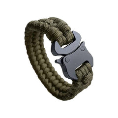 WARAGOD Avär paracord narukvica s metalnim klipom, zelena