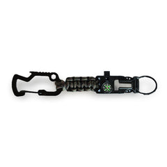 WARAGOD Laito paracord survival multifunkcionalni privjesak za ključeve 8 u 1 multifunkcionalni, camo green