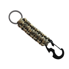 WARAGOD Sanya paracord survival multifunkcionalni privjesak za ključeve 4 u 1 multifunkcionalni, camo coyote