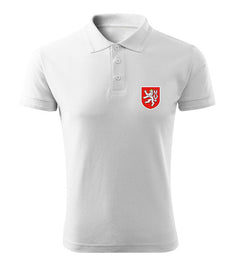 DRAGOWA polo majica mali šareni češki znak 200 g/m², bijela