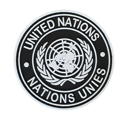 WARAGOD United Nation PVC našivak, crni