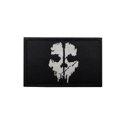 WARAGOD Call of Duty ghost mask vezeni našivak, crno-bijeli
