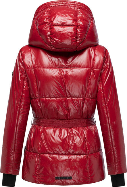 Navahoo EISGLANZ zimska jakna ženska s kapuljačom, dark red