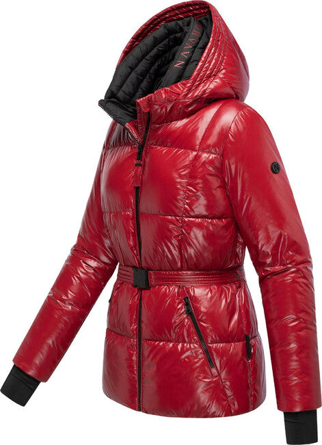 Navahoo EISGLANZ zimska jakna ženska s kapuljačom, dark red