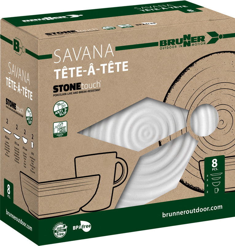 Brunner Savana set kuhinjskog posuđa 8 kom, sivi