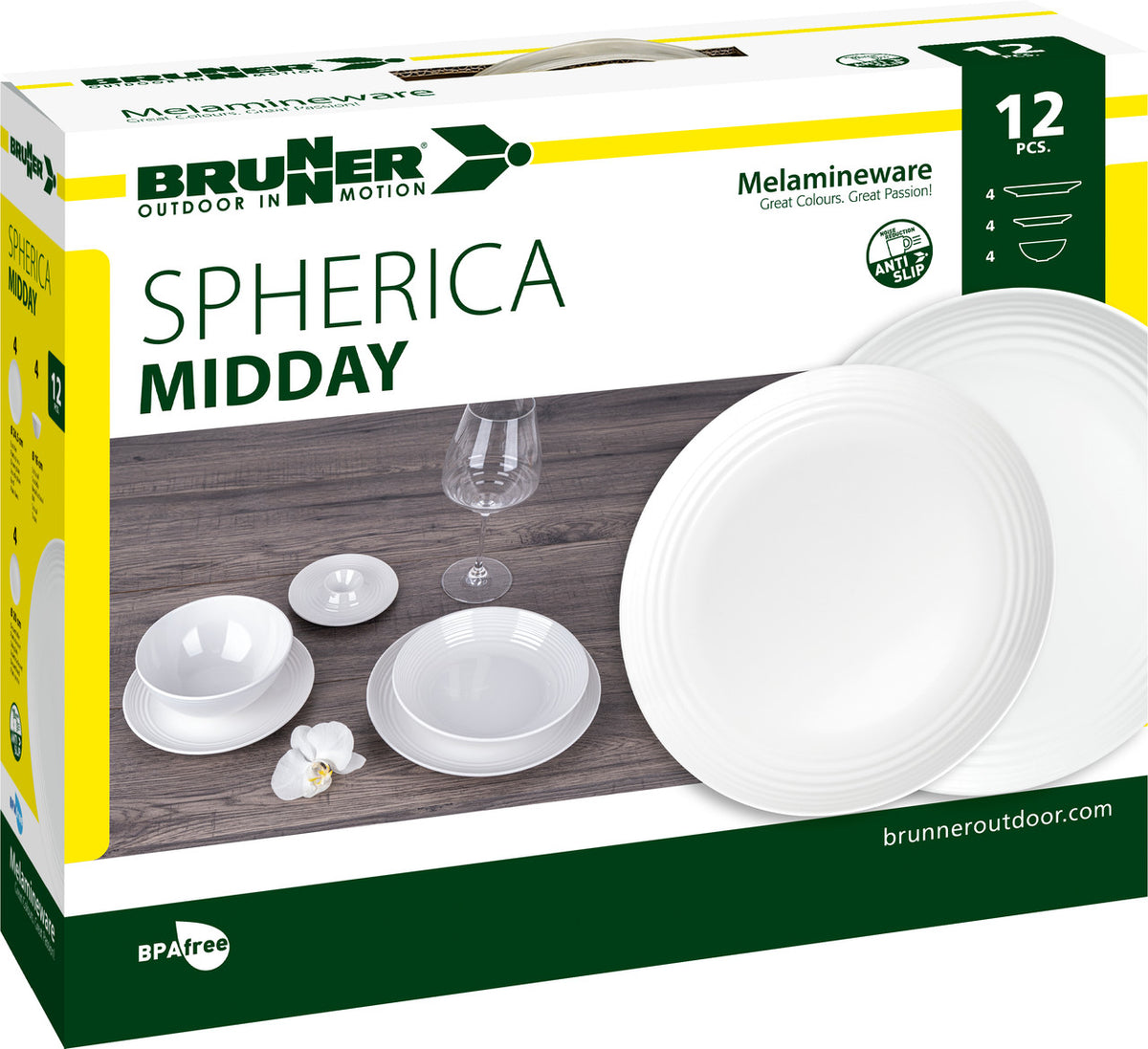 Brunner Midday Spherica set kuhinjskog posuđa, bijeli