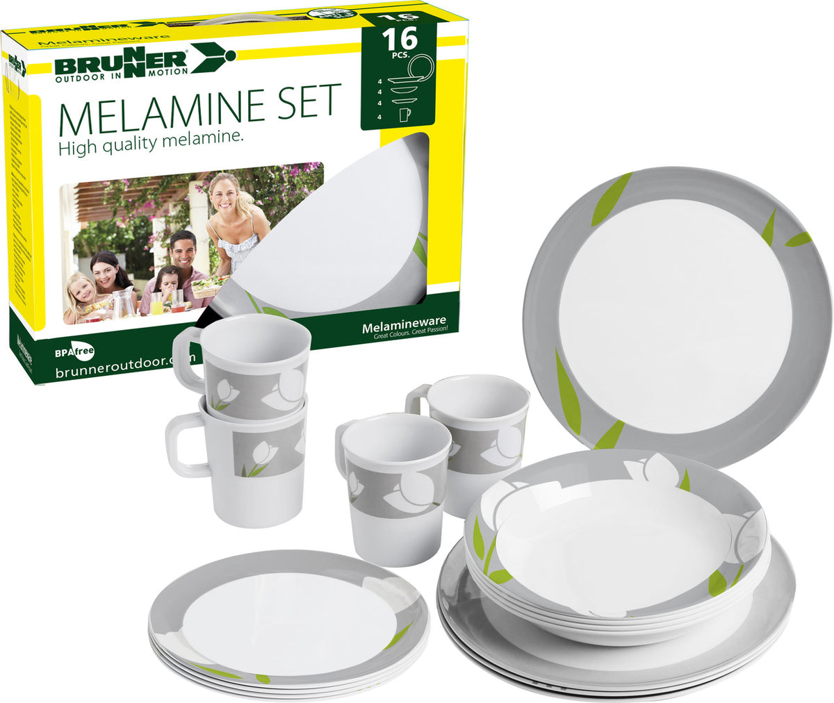 Brunner Melamine Set Tulip set kuhinjskog posuđa, bijeli