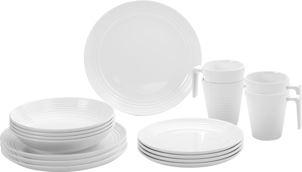 Brunner Spherica set kuhinjskog posuđa Melamine, bijeli