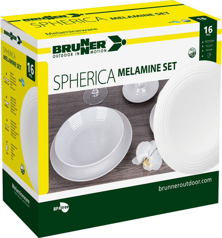 Brunner Spherica set kuhinjskog posuđa Melamine, bijeli