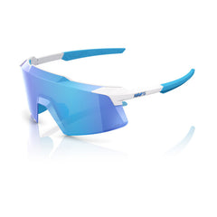 100% Aerocraft sunčane naočale Matte White - HiPER Blue Mirror