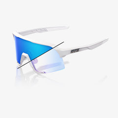 100% S3 Bastille LE sunčane naočale, Pearl White Glitter, Blue Mirror Photochromic