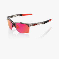 100% Sportcoupe sunčane naočale Polished Translucent Crystal Smoke, Purple Multilayer Mirror Lens