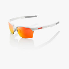 100% Sportcoupe sunčane naočale Soft Tact White, HiPER Red Multilayer Mirror Lens