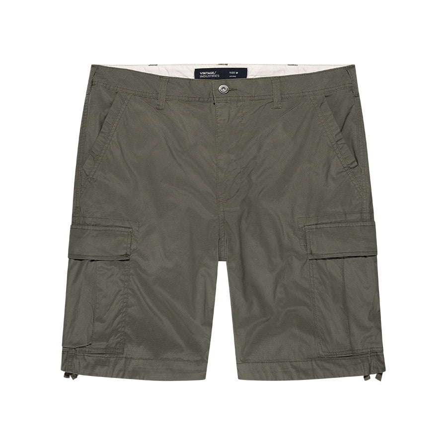 Vintage Industries Grid technické šortky, misty olive