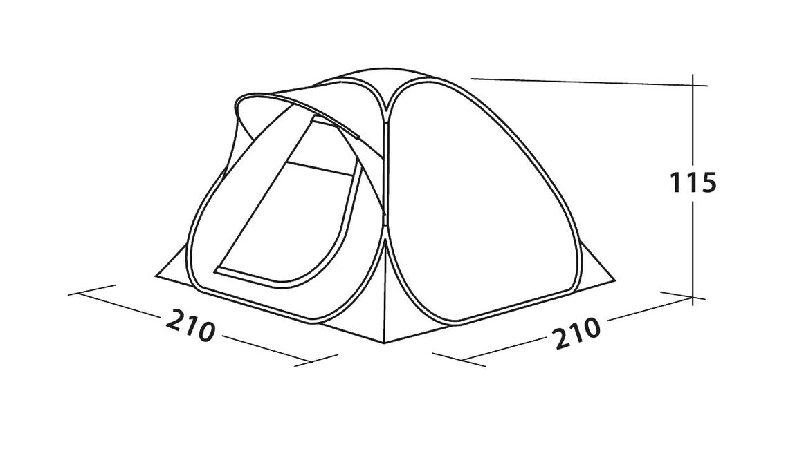 Easy Camp Flameball 300 EasyCamp Pop-Up-Tent, 3 osobe