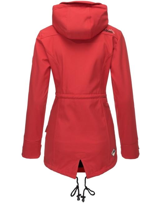 Marikoo ZIMTZICKE ženska softshell jakna zimska s kapuljačom, crvena