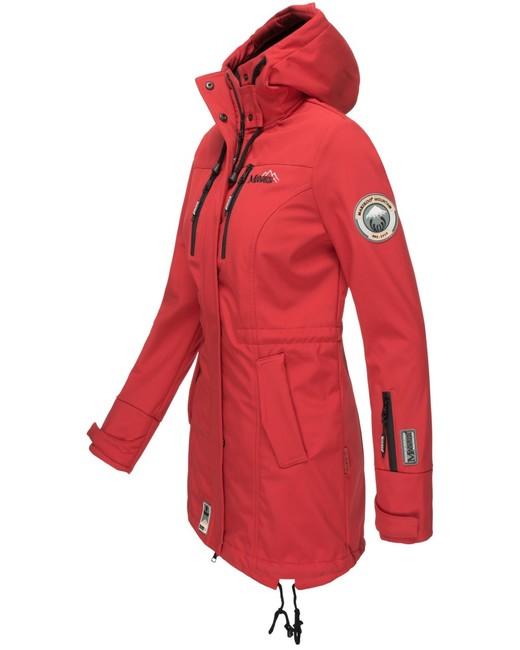 Marikoo ZIMTZICKE ženska softshell jakna zimska s kapuljačom, crvena