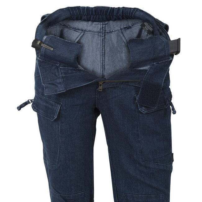 Helikon-Tex UTP Resized gradske taktičke hlače ženske Denim Stretch Gradske, Marine Blue