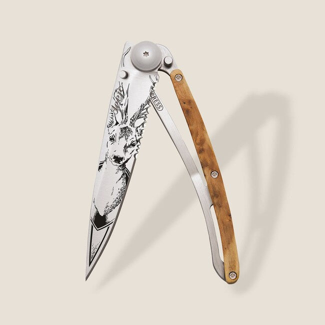 Deejo Serration sklopivi nož titan wood Deer