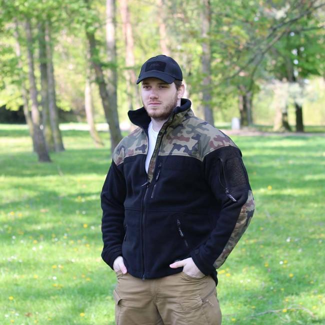 Helikon-Tex Infantry flis jakna, crna Woodland, 330g/m2