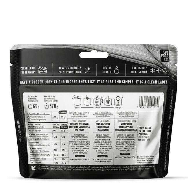 LYOfood Kremasta juha od gljiva 370g