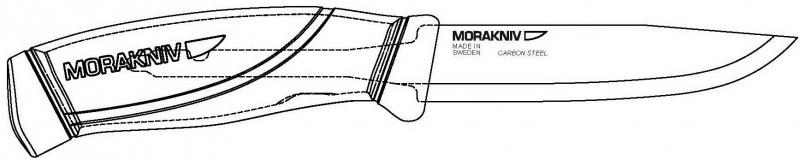 Mora of Sweden Companion nož, crni