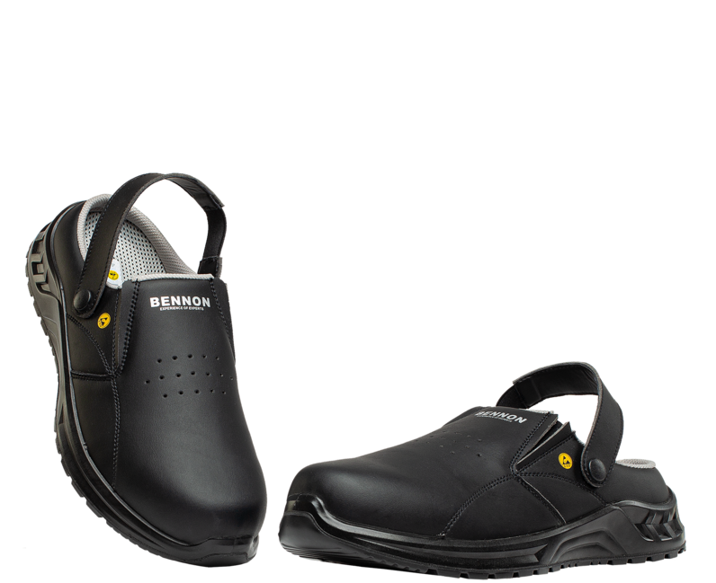 BENNON radne sandale BLACK OB ESD, crne