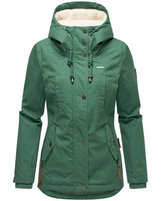 Marikoo Bikoo parka zimska ženska s kapuljačom, dusty green