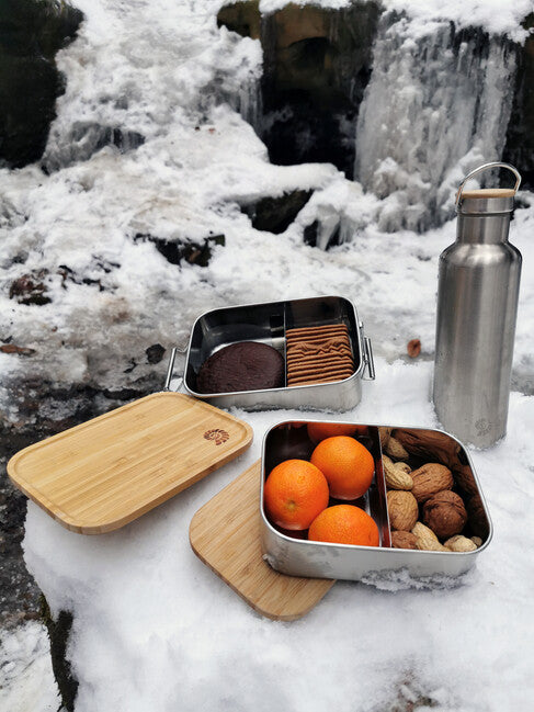 Origin Outdoors Bamboo-Clip kutija za ručak od nehrđajućeg čelika 1,2 l