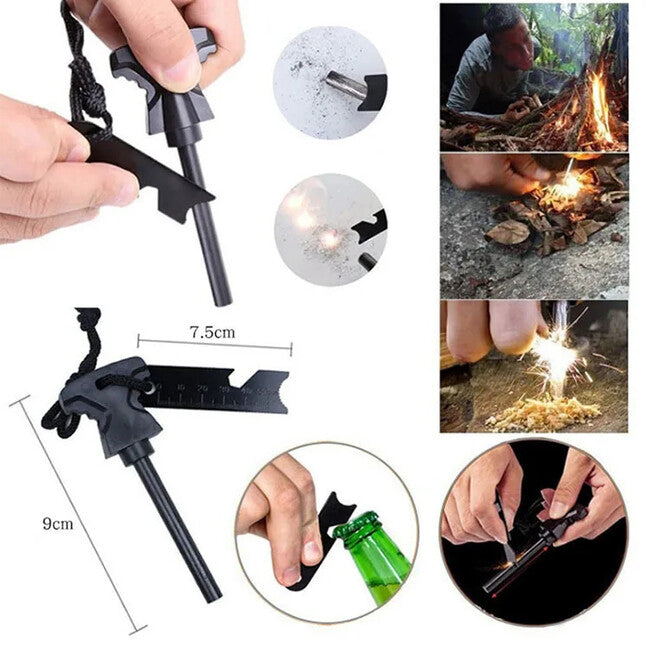 DRAGOWA Tactical kamping set za preživljavanje u hitnim slučajevima, Ash, veliki