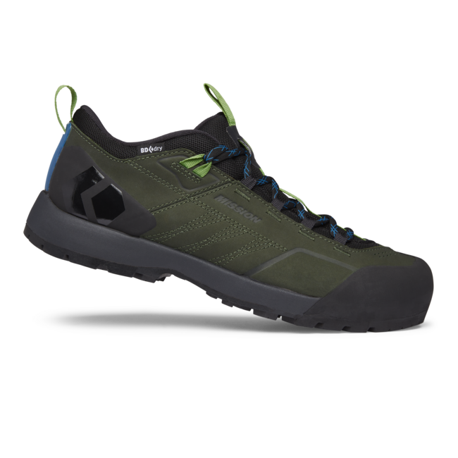Black Diamond Mission Low Approach kožne muške cipele Waterproof, cypress-black