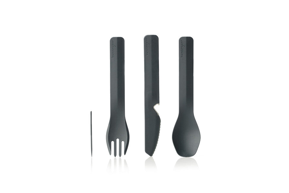Humangear GoBites TRIO pribor za jelo, sivi