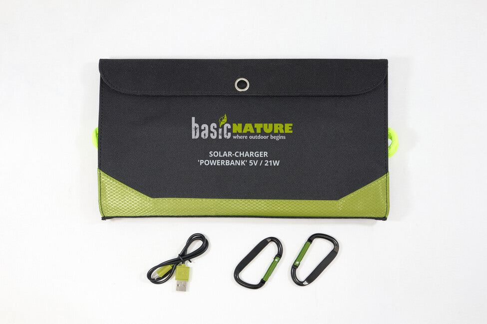 BasicNature Solarni punjač Powerbank 5V / 21W