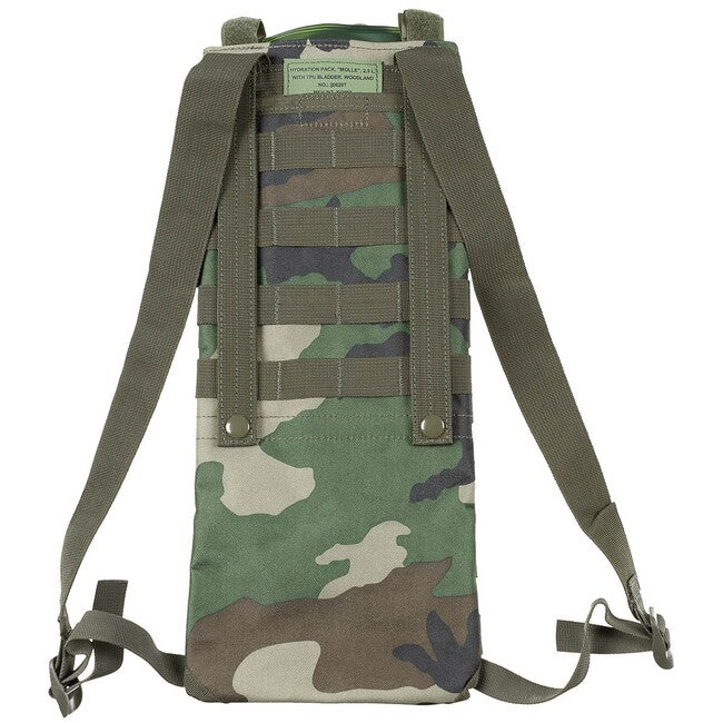 MFH MOLLE hidracijski sustav s TPU crijevom, 2,5 L, woodland