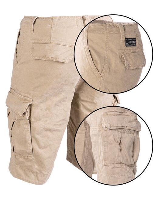 Mil-Tec VINTAGE kratke hlače pamučne prethodno oprane, khaki