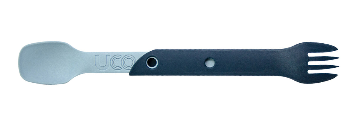 UCO Switch proširivi najlonski set pribora Spork s petljom za pričvršćivanje i držačem za vilicu, stoneblue