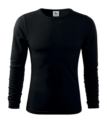 Malfini Fit-T majica s dugim rukavom 160g/m2, crna