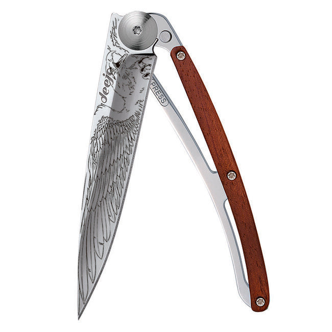 Deejo Tattoo Mirror sklopivi nož coralwood Eagle