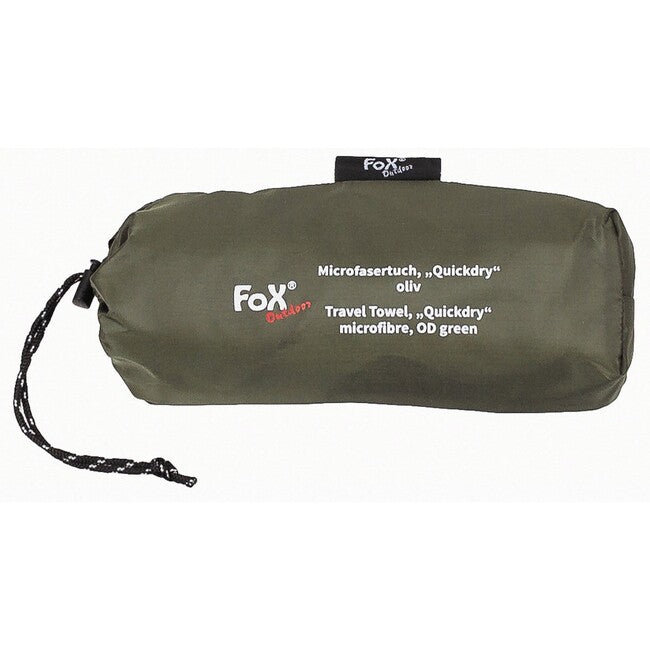Fox Outdoor "Quickdry" putni ručnik mikrovlakno, OD zelena, cca 130 x 80 cm