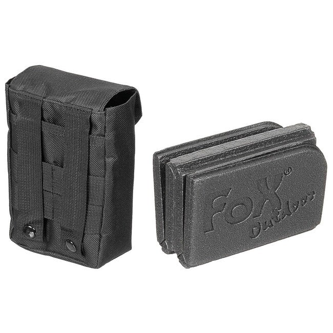 Fox Outdoor sklopiva termo podloga za sjedalo s MOLLE džepom, crna