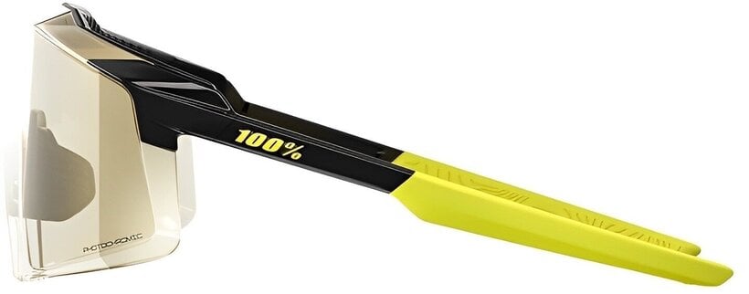 100% Aerocraft sunčane naočale, Gloss Metallic Black - Gold Mirror Photochromic