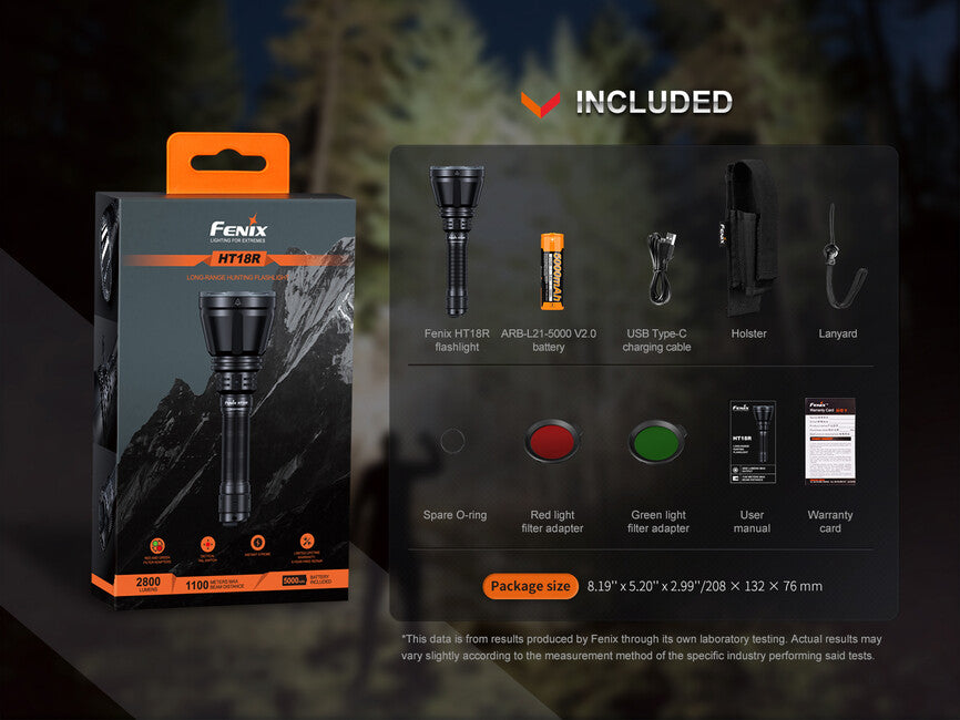 Fenix HT18R set lovačke svjetiljke s kabelskim prekidačem AER-05 i montažom na oružje ALG-18 kit, kabelskog prekidača aer-05 i montaže na oružje alg-18 kit