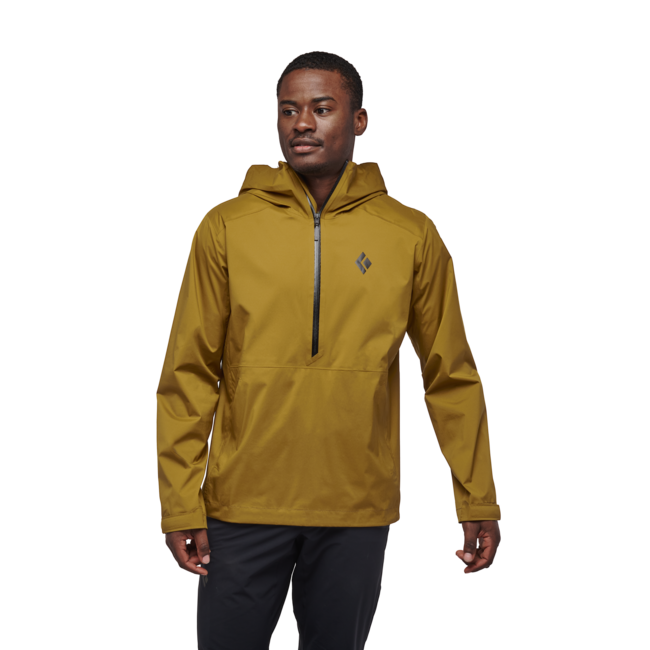 Black Diamond Stormline Stretch Anorak nepromočiva muška jakna, dark curry